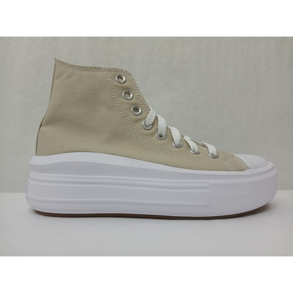 Converse Women's Chuck Taylor All Star Move Platform Sneakers A04365C Beige Sz 7 - Picture 3 of 9